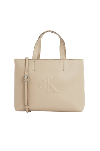 Kadın Ck Mini Tote Çanta - Bej - Calvin Klein