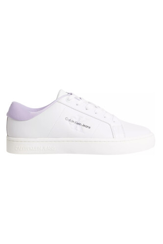 Kadın CLASSIC CUPSOLE LOWLACEUP LTH WN Sneaker-Beyaz-Lila - Calvin Klein