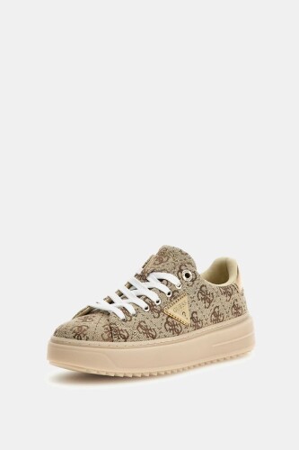 Kadın Denesa 4G Logo Sneaker - Bej - Guess