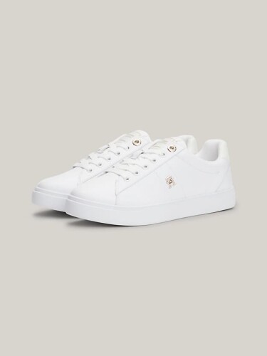 Kadın Deri ELEVATED Sneaker Ayakkabı - Beyaz - Tommy Hilfiger