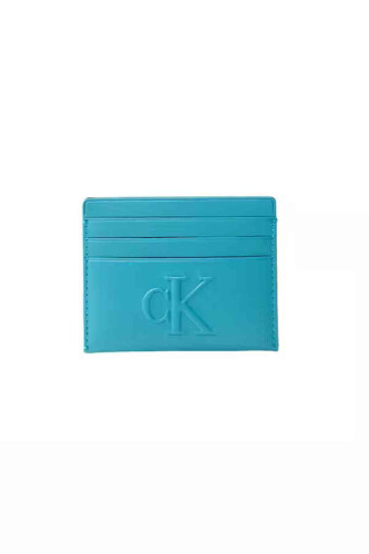 Kadın Deri Kartlık 6CC Cüzdan - Turkuaz - Calvin Klein