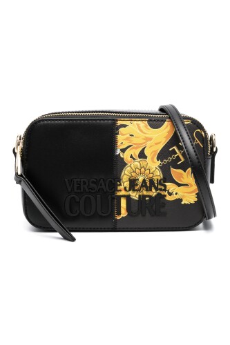 Kadın Desenli Çapraz Askılı Çanta - Sarı Gold - Versace