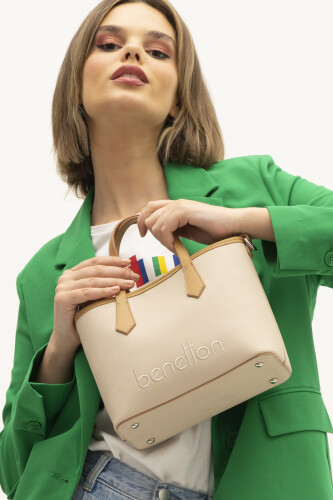 Kadın El Çantası - Bej Camel - Benetton