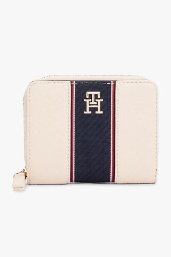 Kadın Fermuarlı Cüzdan - Krem - Tommy Hilfiger