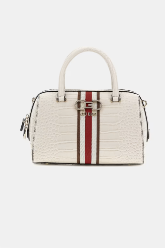 Kadın Guess Nelka Timsah Desenli El Çantası - Krem - Guess