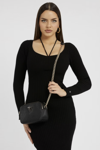 Kadın Guess Saffiano Noelle Çapraz Askılı Çanta - Siyah - Guess
