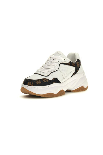 Kadın Hapyy3 Monogram Desenli Kalın Tabanlı Sneaker - Mix - Guess