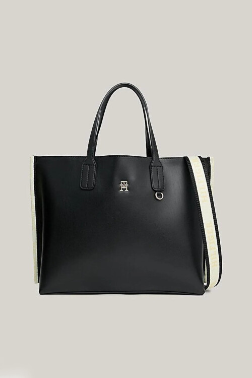 Kadın ICONIC TOMMY Satchel El Ve Omuz Çantası - Siyah - Tommy Hilfiger