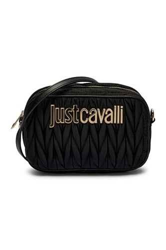 Kadın Jc Yazı Logo Desenli Çapraz Kamera Omuz Çantası - Siyah - Just Cavalli