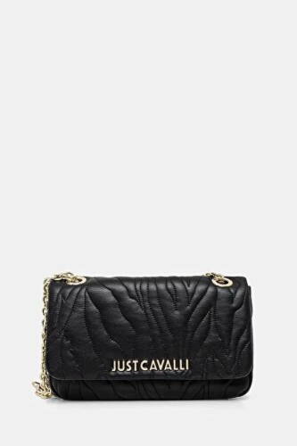 Kadın Jc Yazı Logo Desenli Omuz Çantası - Siyah - Just Cavalli