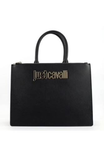 Kadın Jc Yazı Logo Omuz Çantası - Siyah - Just Cavalli