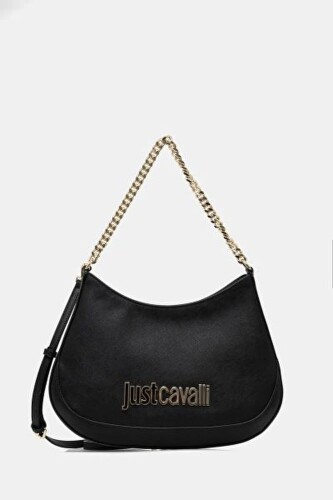 Kadın Jc Yazı Logo Omuz Çantası - Siyah - Just Cavalli