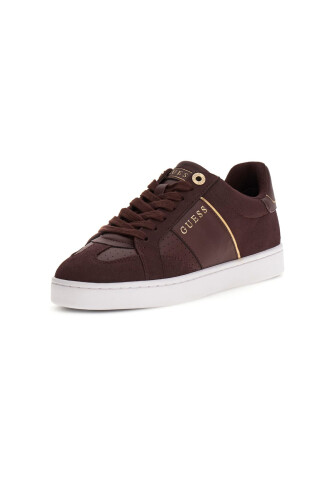 Kadın Jrone Süet Görünümlü Metalik Detaylı Sneaker - Bordo - Guess