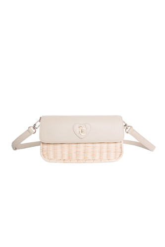 Kadın Juicy Hasır Omuz Çanta - Bej - Juicy Couture