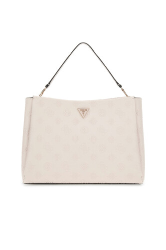 Kadın Kabartma Monogram Desenli El Çantası - Ekru - Guess