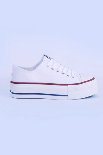 Kadın Kalın Topuk Spor Ayakkabı BN-30935-Beyaz - Thumbnail