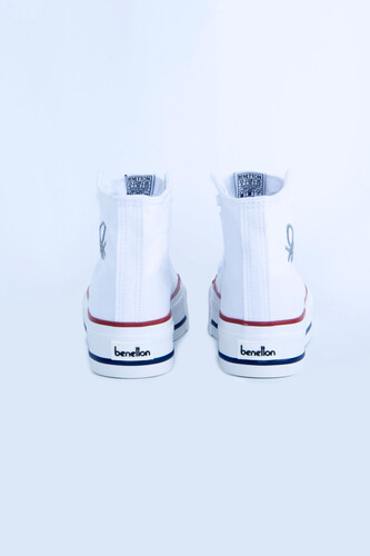 Kadın Kalın Topuklu Spor Ayakkabı BN-30939-Beyaz - Thumbnail