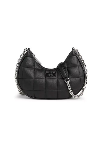 Kadın Kare Yorgan Zincir Omuz Çantası - Siyah - Calvin Klein