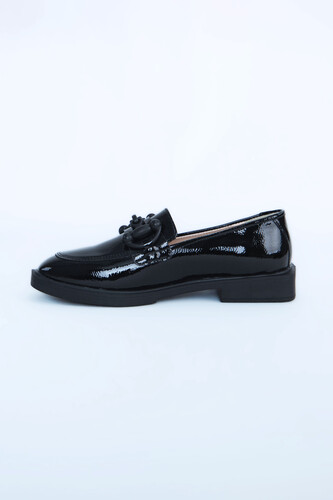 Step More - Kadın Klasik Ayakkabı Z24208-Siyah Rugan