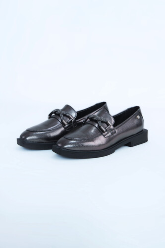 Kadın Klasik Ayakkabı Z24210-Vizon Rugan - Thumbnail