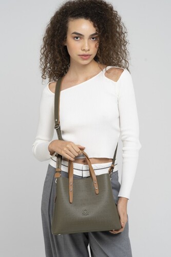 KADIN KOL ÇANTASI-BNT855-HAKİ-A.CAMEL - Benetton
