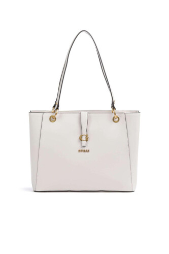Kadın KUBA NOEL TOTE Omuz Çantası - Krem - Guess