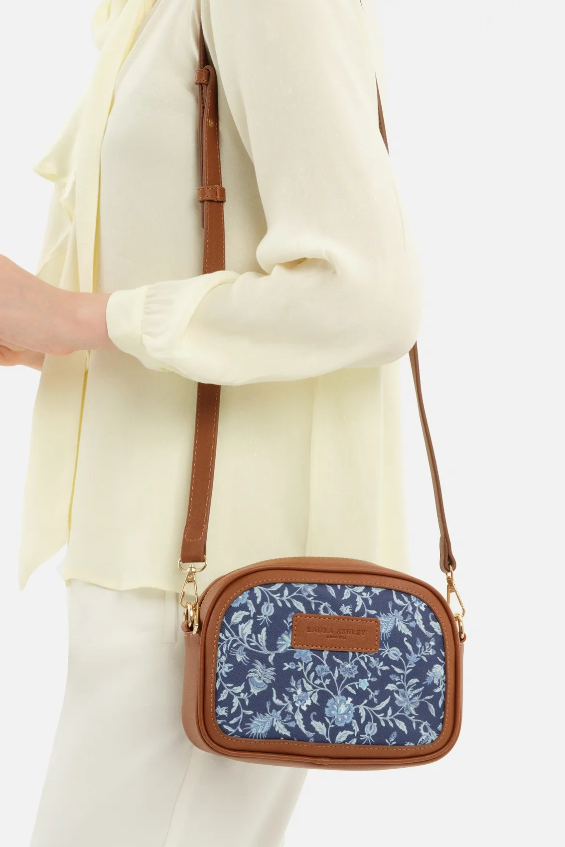 Kadın Laura Ashley Büyük Boy Alışveirş Çantası - Taba / Lacivert 