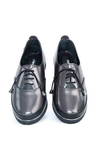 Kadın Loafer Ayakkabı PC-51681-Platin - Thumbnail