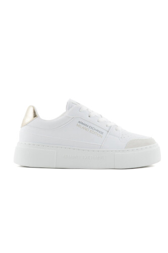 Kadın Logo Baskılı Sneaker-Beyaz Altın - Armani Exchange