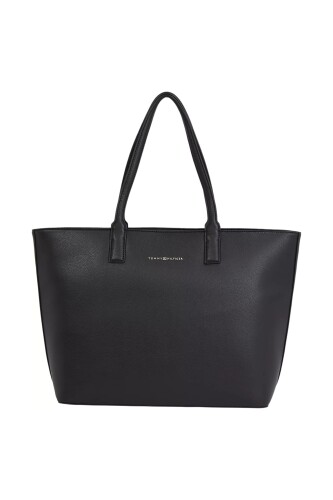 Kadın Logotape Tote Omuz Çanta - Siyah - Tommy Hilfiger