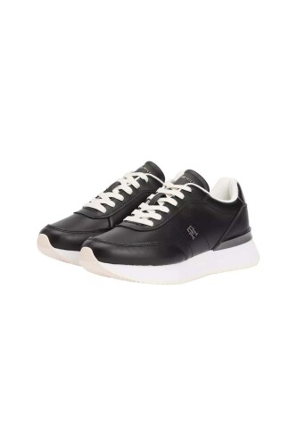 Kadın Metalik Detaylı Chic Fashion Runner Sneaker - Siyah - Tommy Hilfiger