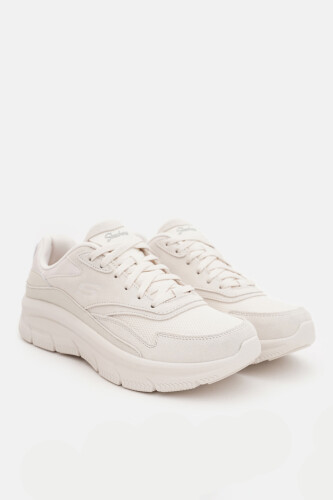 Kadın Modern D'Lux Kalın Tabanlı Sneaker - Krem - SKECHERS