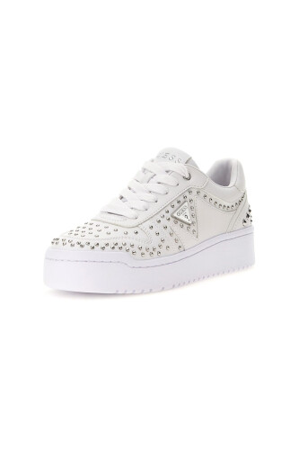 Kadın Mogana Zımbalı Platform Sneaker - Beyaz - Guess