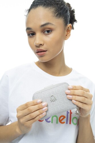 Kadın Monogram Cüzdan BNT_940-A.Gri - Benetton