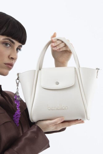 Kadın Naturel El Çantası - Beyaz - BENETTON