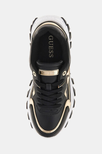 Kadın NOWAH SNEAKER Ayakkabı - Siyah Gold - Guess