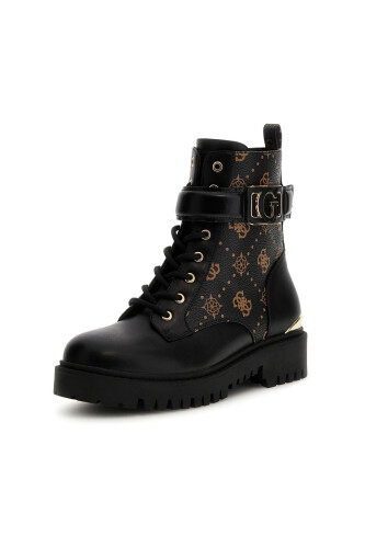 Kadın Oranda2 Monogram Desenli Toka Detaylı Bot - Siyah - Guess