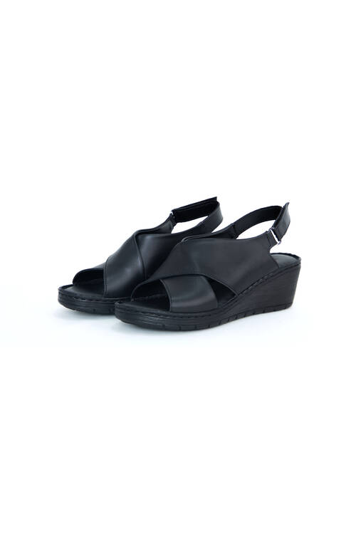 Kadın Ortopedik Sandalet PC-6907-Siyah