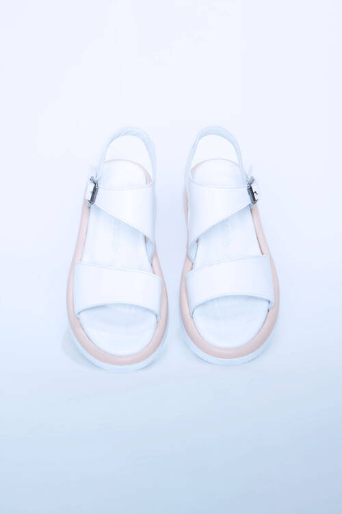 Kadın Ortopedik Sandalet PC-7101-Beyaz
