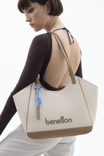 Kadın Print Kol Çantası - Bej - BENETTON