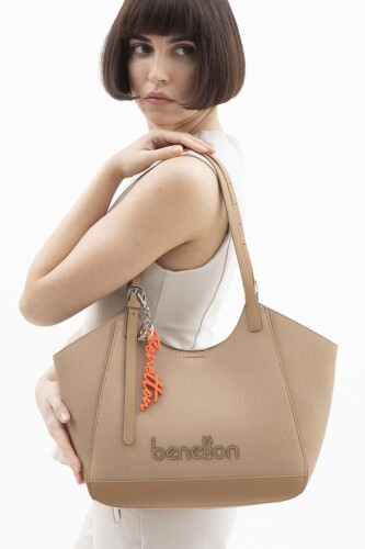 Kadın Print Kol Çantası - Camel - BENETTON