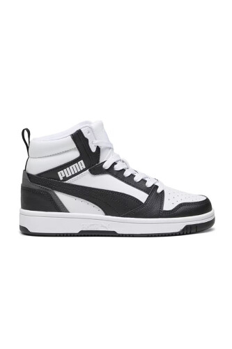 Kadın Puma Rebound V6 Mid Jr Sneaker Ayakkabı - Siyah Beyaz - Puma