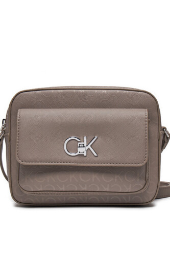Kadın RE-LOCK CAMERA BAG Omuz Çantası - Kahverengi - Calvin Klein