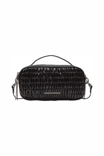 Kadın Ruched Camera Bag Çapraz Çanta - Siyah - Calvin Klein