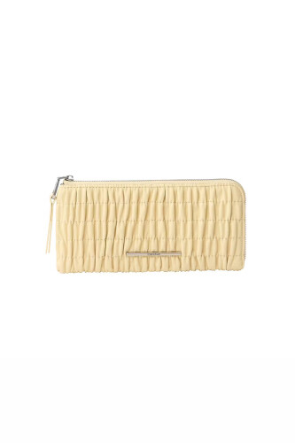 Kadın Ruched Long Fermuarlı Cüzdan - Parsnip - Calvin Klein
