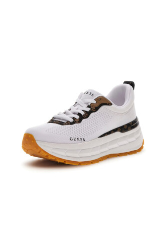 Kadın Runit2 Monogram Desenli Kalın Tabanlı Sneaker - Beyaz - Guess