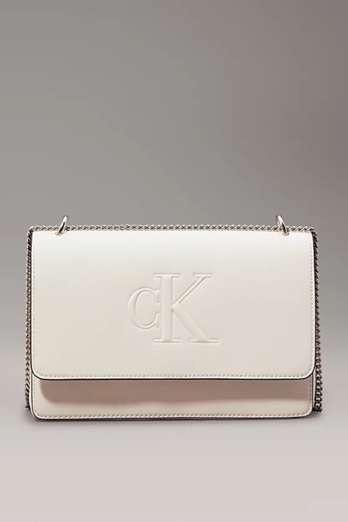 Kadın SCULPTED EW FLAP25 DEBOSS Çanta - Beyaz - Calvin Klein