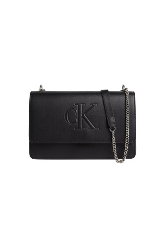 Kadın SCULPTED EW FLAP25 DEBOSS Çanta - Siyah - Calvin Klein
