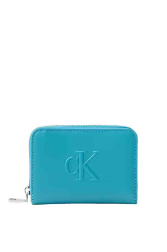 Kadın Sculpted Med Fermuarlı Cüzdan - Turkuaz - Calvin Klein