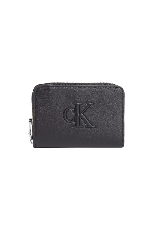 Kadın SCULPTED MED Orta Fermuarlu Cüzdan - Siyah - Calvin Klein